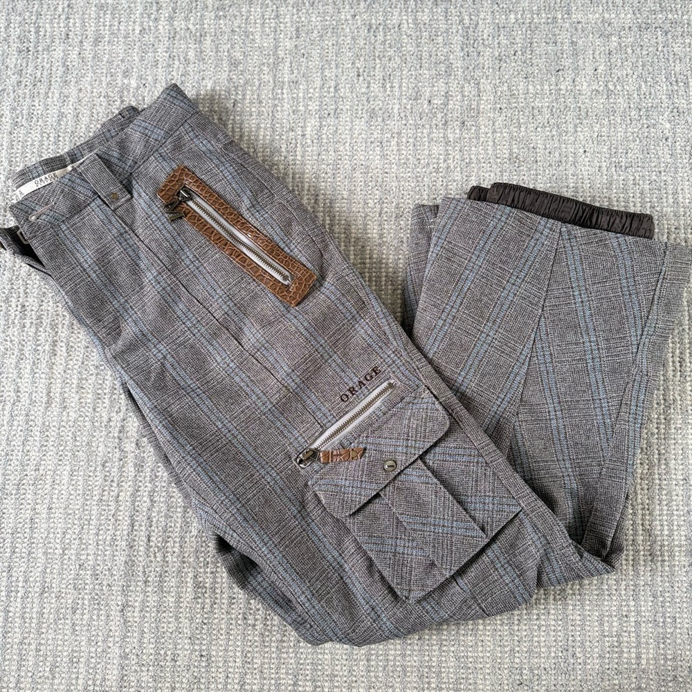 SOLD - Orage Women's Gray Plaid Snow Pants - size M - SOLD